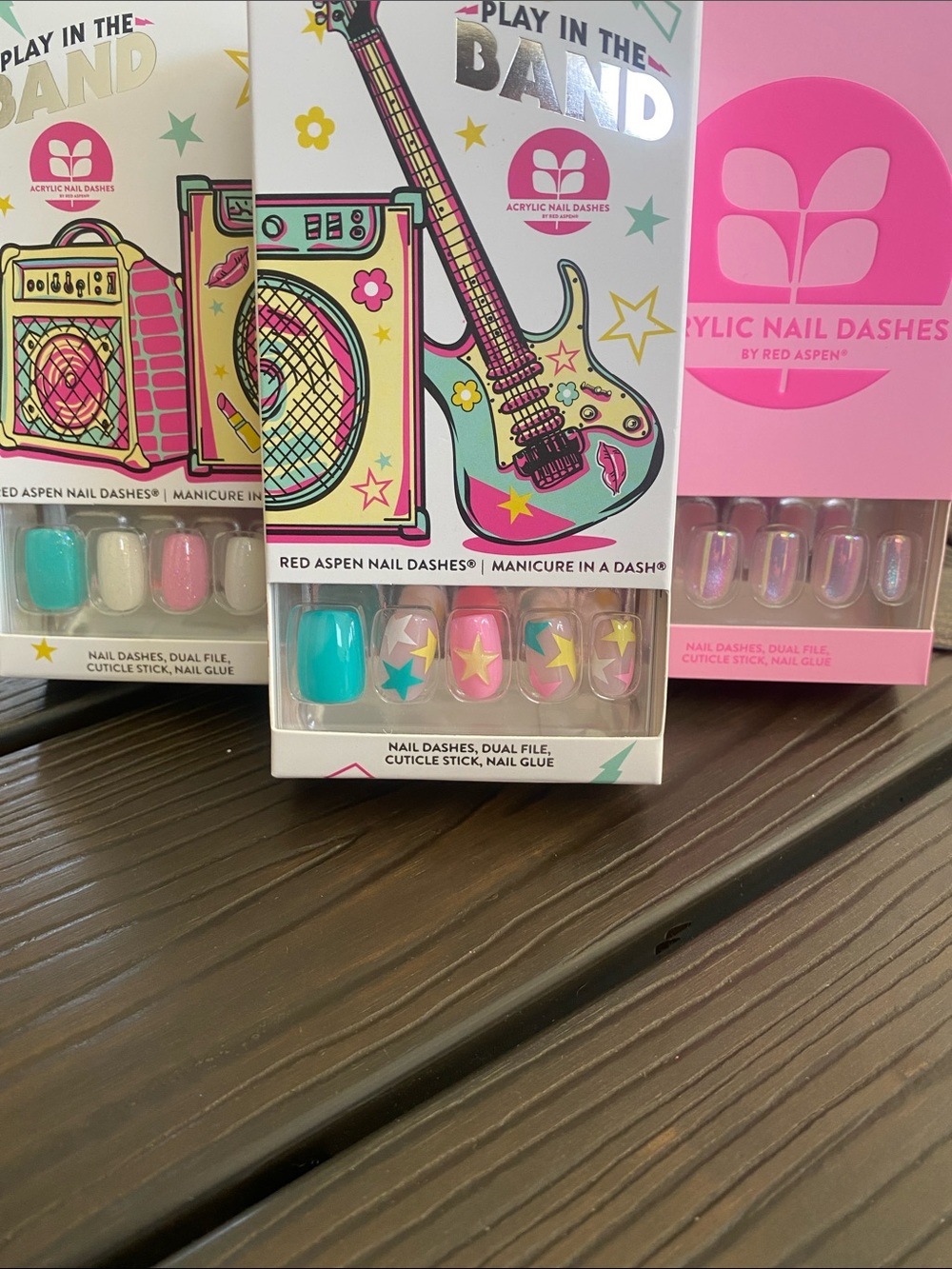 Acrylic Nail Dashes, 3 sets. Brand new in boxes.